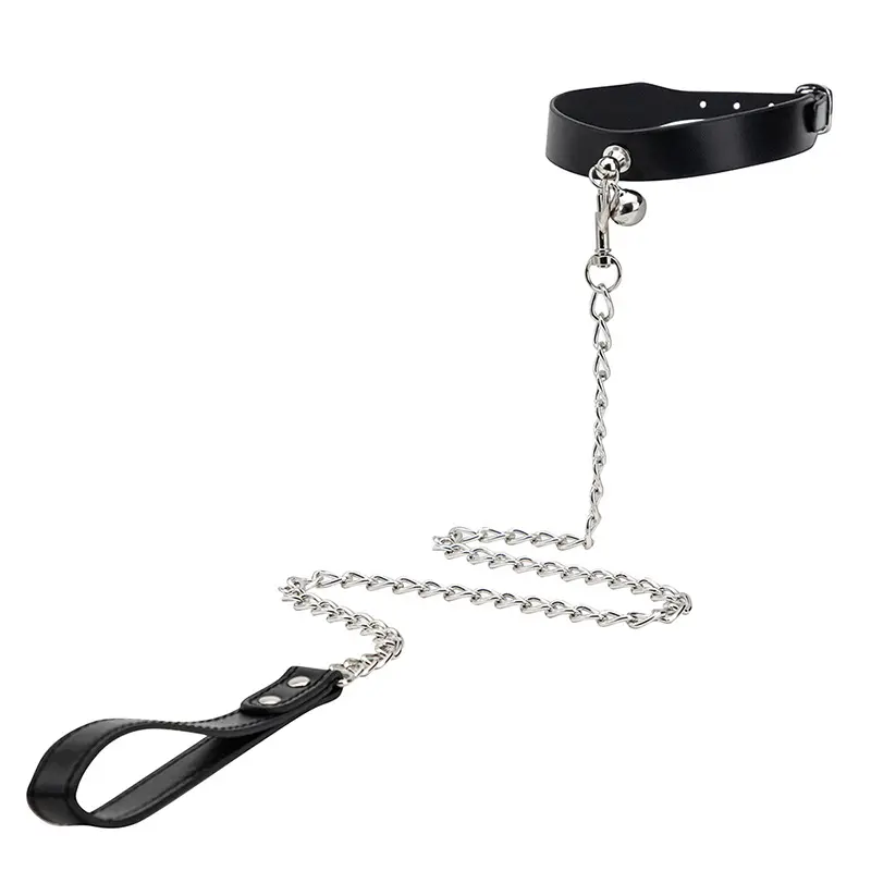 Sex Toys Leather Collars Adult Products Alternative Dog Bell Collar Chain Europe and the United States Popular