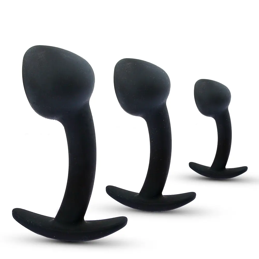 3pcs Size Male and Female Erotic Device Waterproof Silicone or Metal Anal Butt Plug Sex Toys