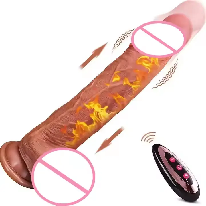 Heating Vibrator Dildos Remote Control Penis Vibrators Telescopic Dildo Anal Sex Toy Realistic Dildo for Women