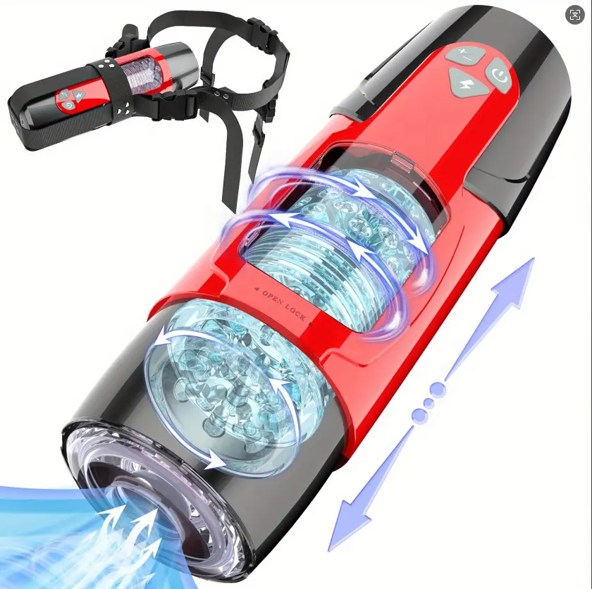 Male Masturbation Cup Telescopic Rotating with Voice Pocket Pussy Adult Sex Toys for Men Masturbating Electric Toys
