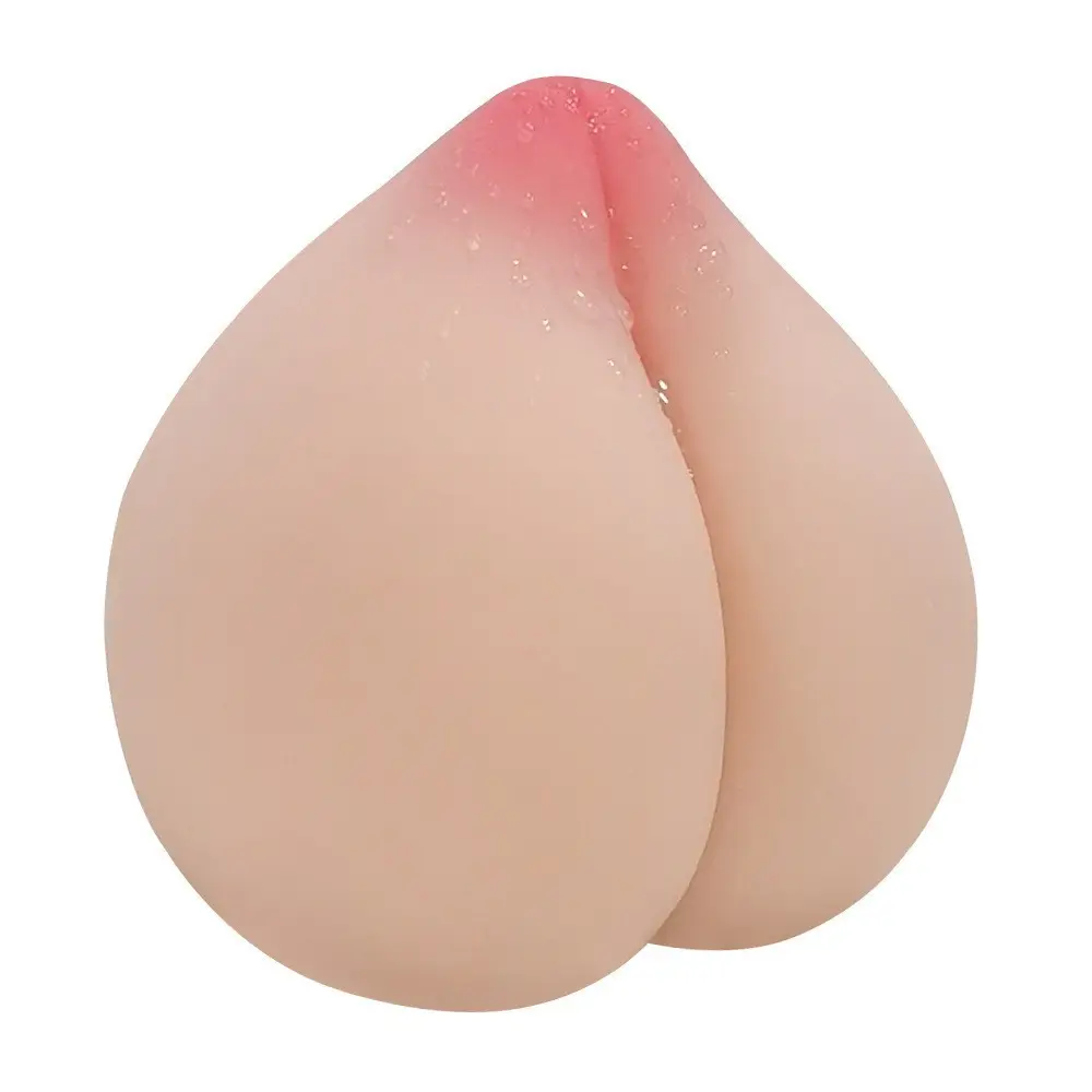 Hot Sale Masturbator Cup Toys Manual Masturbation Silicone Condom Peach Shape Breast Cups Channel Skin Tone Airplane Cup Male