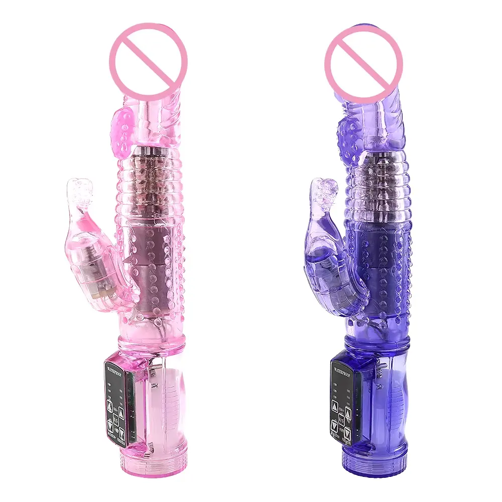 36 Vibration Swing Rotating Rabbit Vibrator Toy TPR for Magic Wand Sex Machine Masturbator for Women
