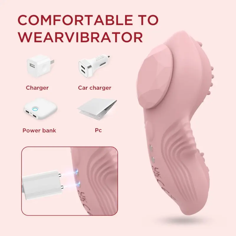 Magnetic Suction Wearable Vibrator for Female Outdoor Use, Wireless Remote Control, Invisible Egg Vibrator