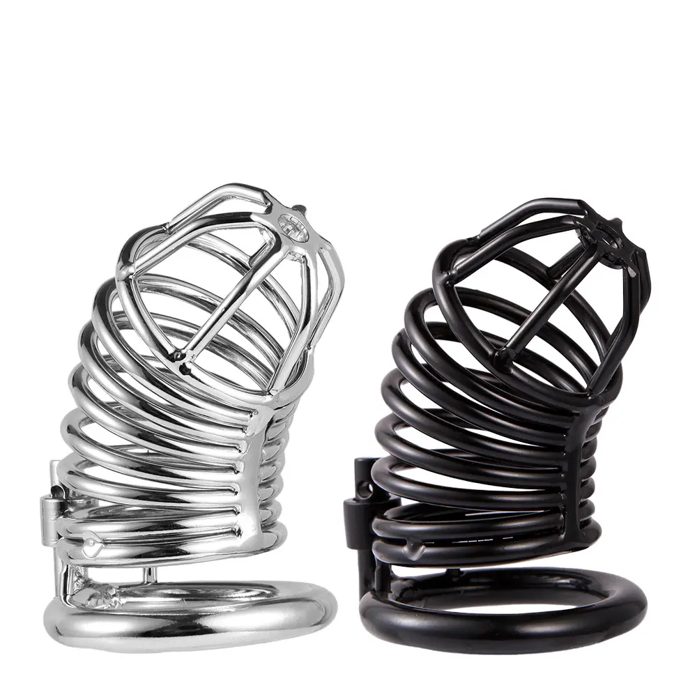 Lockable Penis Lock Steel Cock Cage Penis Metal Ring Chastity Device Toll Sex Toys for Man Sex Shop