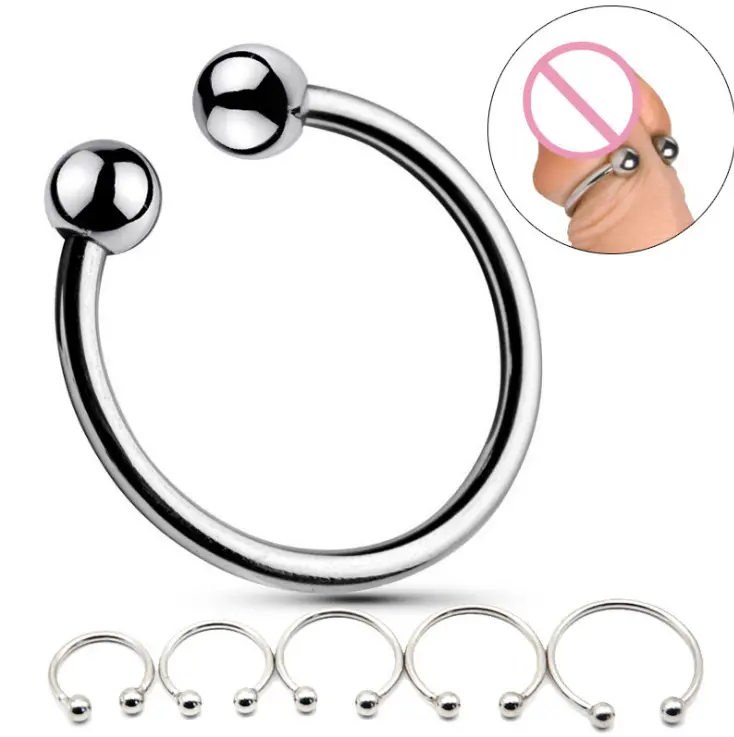 Men's Stainless Steel Male Chastity Sex Toys Delayed Ejaculation Lock Dildo Ring Metal Penis Ring