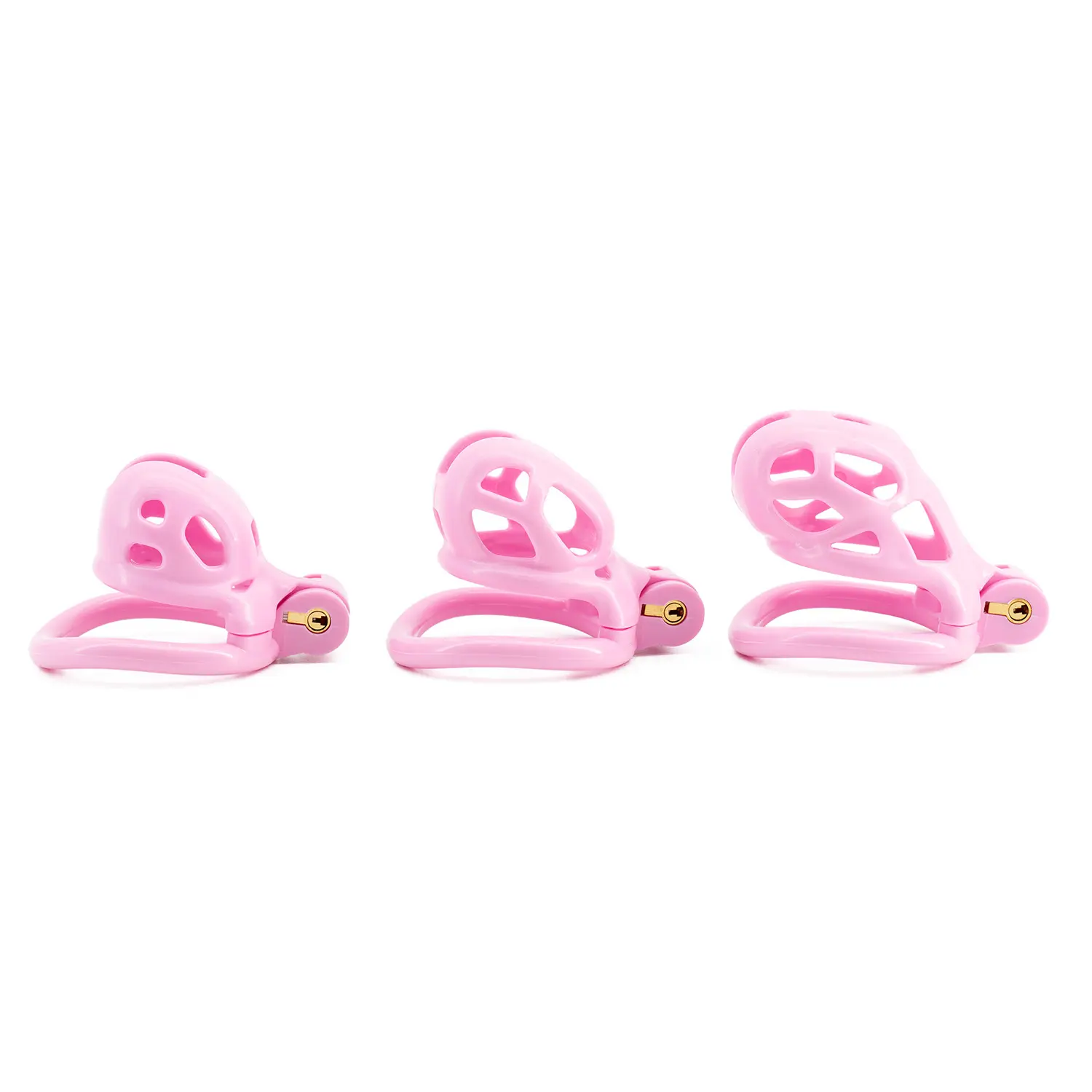 High Quality Durable  Pink Resin Chastity Devices Cock Cages Penis Locks Male Sex Toys for Men