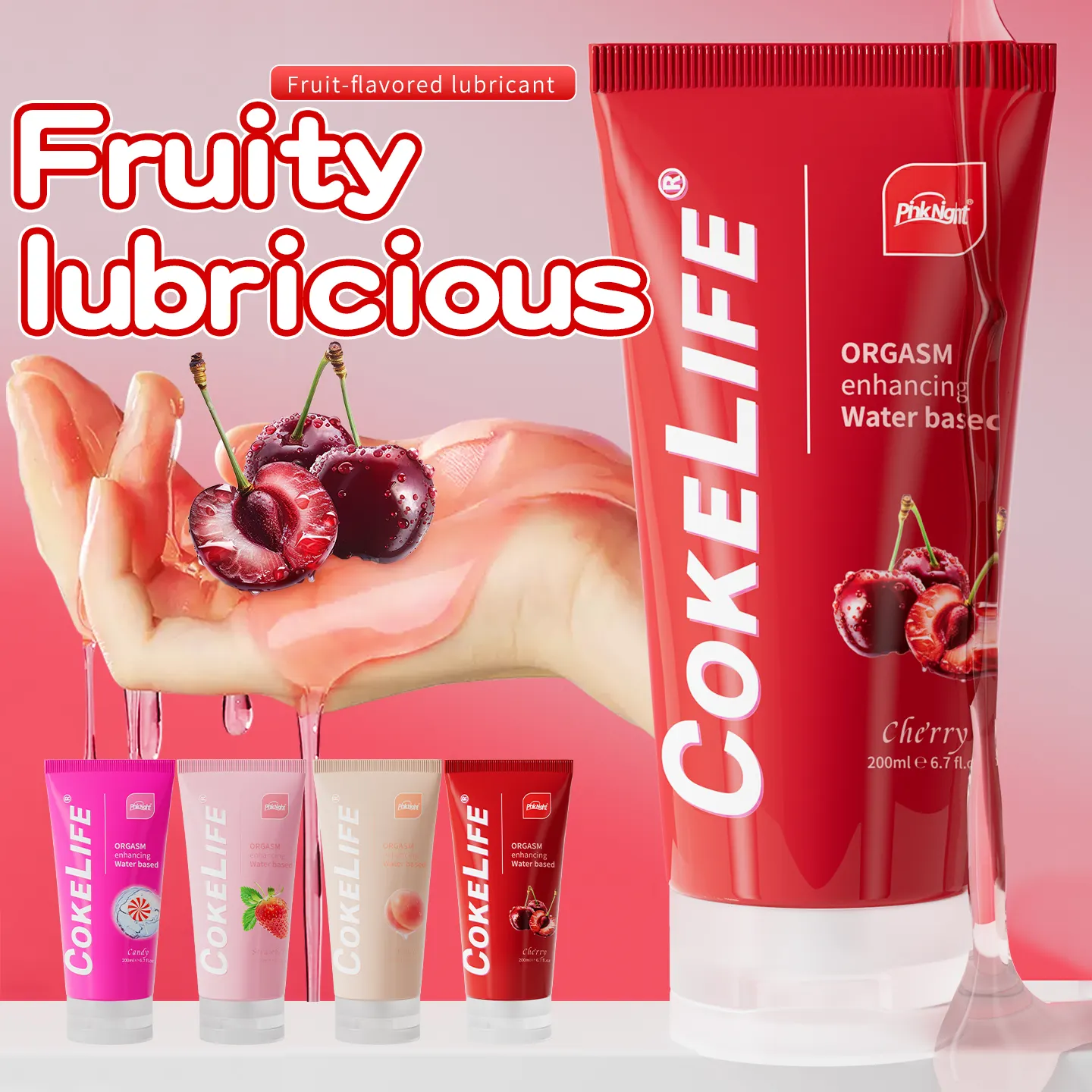 200ml Sex Lubricant Fruit Flavor Intimate Water Based Orgasm Gel for Women Sexual Lubricants