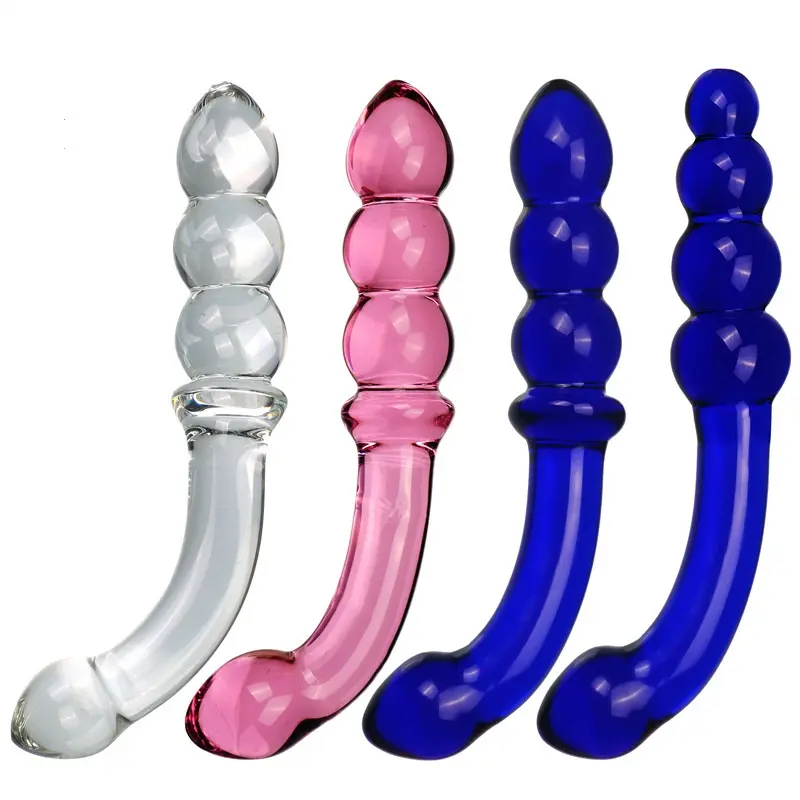 Long Length Thick Glass Dildo High Quality Clear G-Spot Glass Ball Dildo Cheap Sex Toy for Women Adult