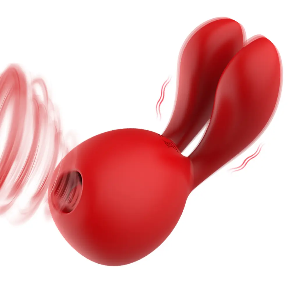 Rechargeable Female Silicone Breast Massager Rabbit Powerful Nipple Clitoral Sucking Vibrator Adult Sex Toys for Women Girls