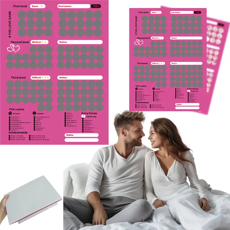 Valentine's Day Gifts Scratch Poster Game Card Lover Fun Sex Game Challenge Date Couple Gift