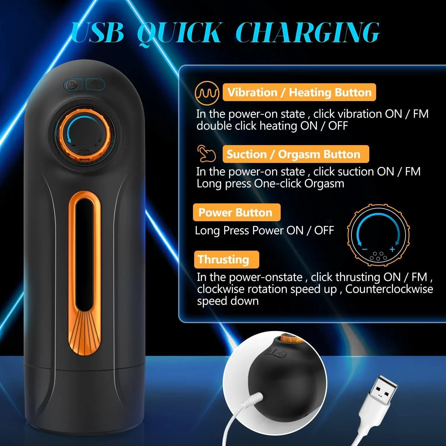6 in 1 Automatic Heating Oral Masturbation Vibrator Bowling Shape Male Masturbators Cup Sucking Sex Toys for Adult Men Pleasure