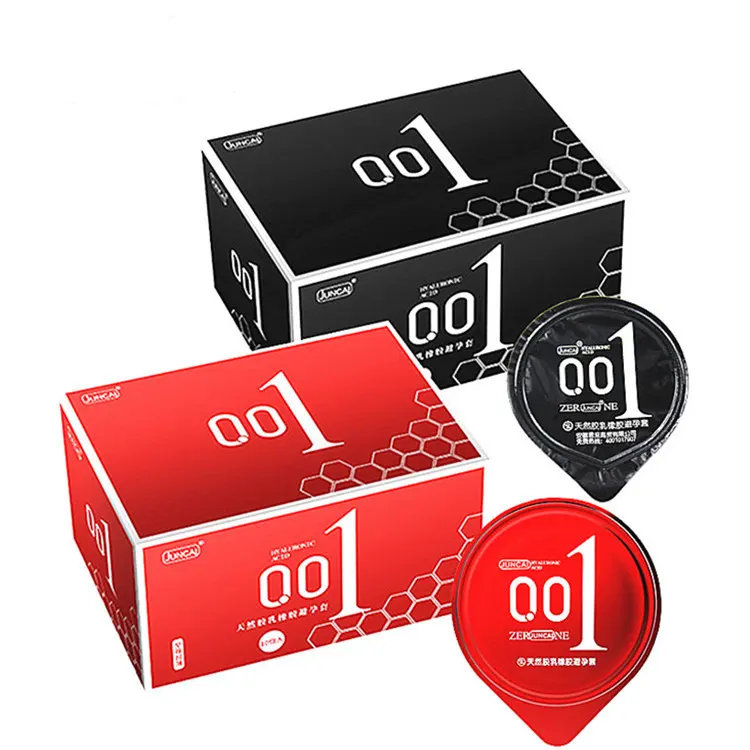 10-Pack Ultra-Thin 001 Jelly Condoms with Hyaluronic Acid Safety Condoms for Adults Erotic Products
