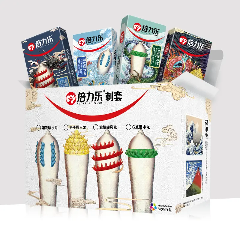 Hot Sale Men's Safety Latex Dotted Condoms Special-Shaped Spiny Sex Condoms