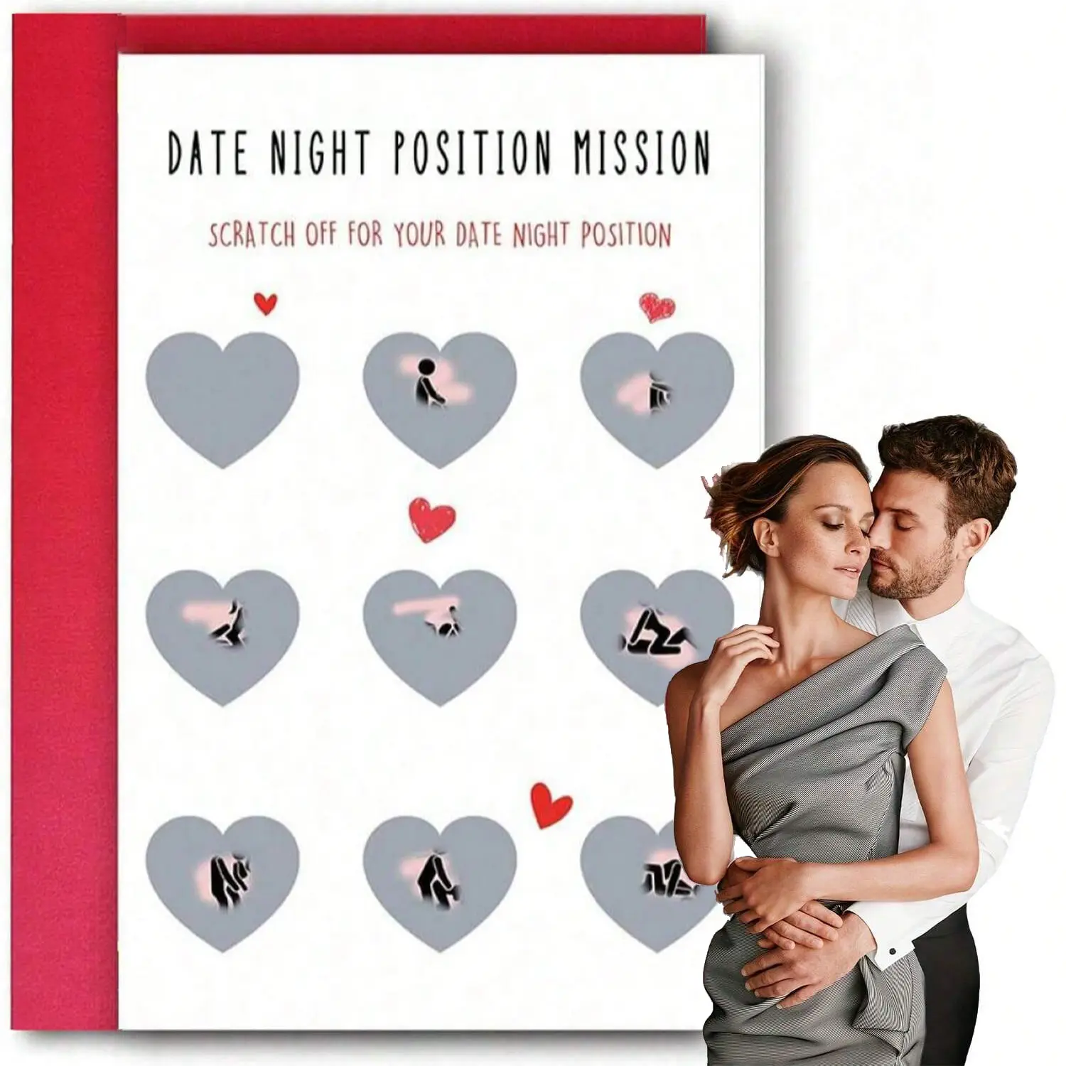 Couples Lovers Games Adult Sex Games Date Night Posture Flirting Postures to Promote Couples Relationship Scratch Card