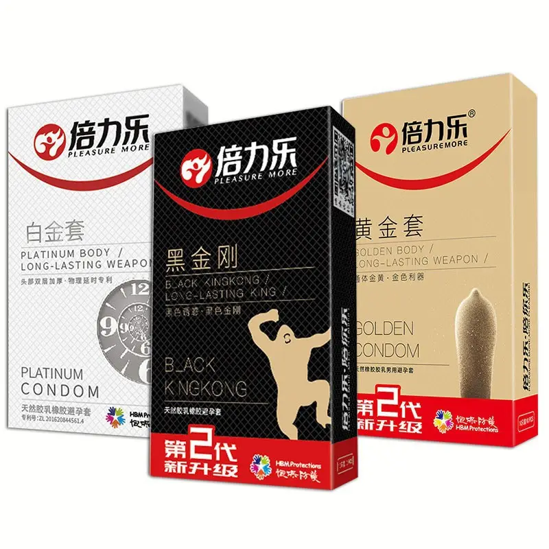 Wholesale 10-Piece Black King Kong Gold Condoms Latex Thickened Design for Safe Adult Protection Physical Delay Effect