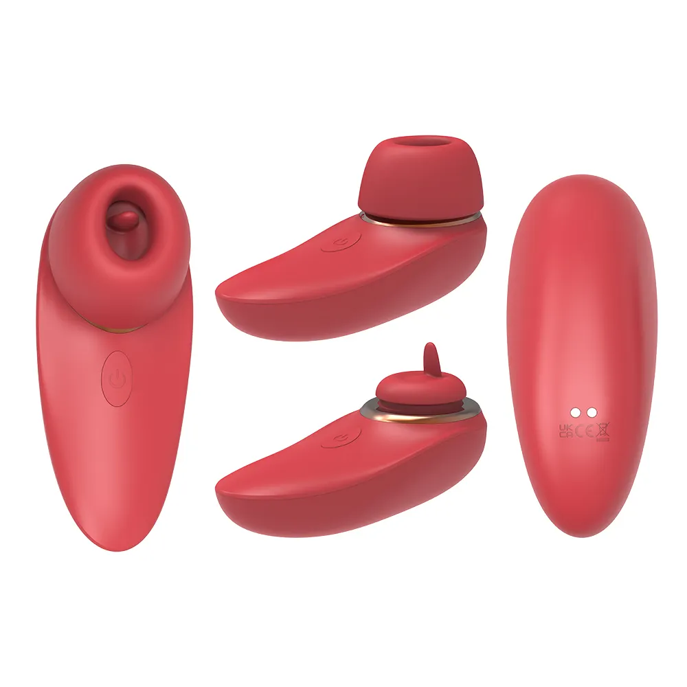2025 Mini Handheld Vibrator 2 in 1 Sucking Tongue and Licking Female Vibrator Sex Toys