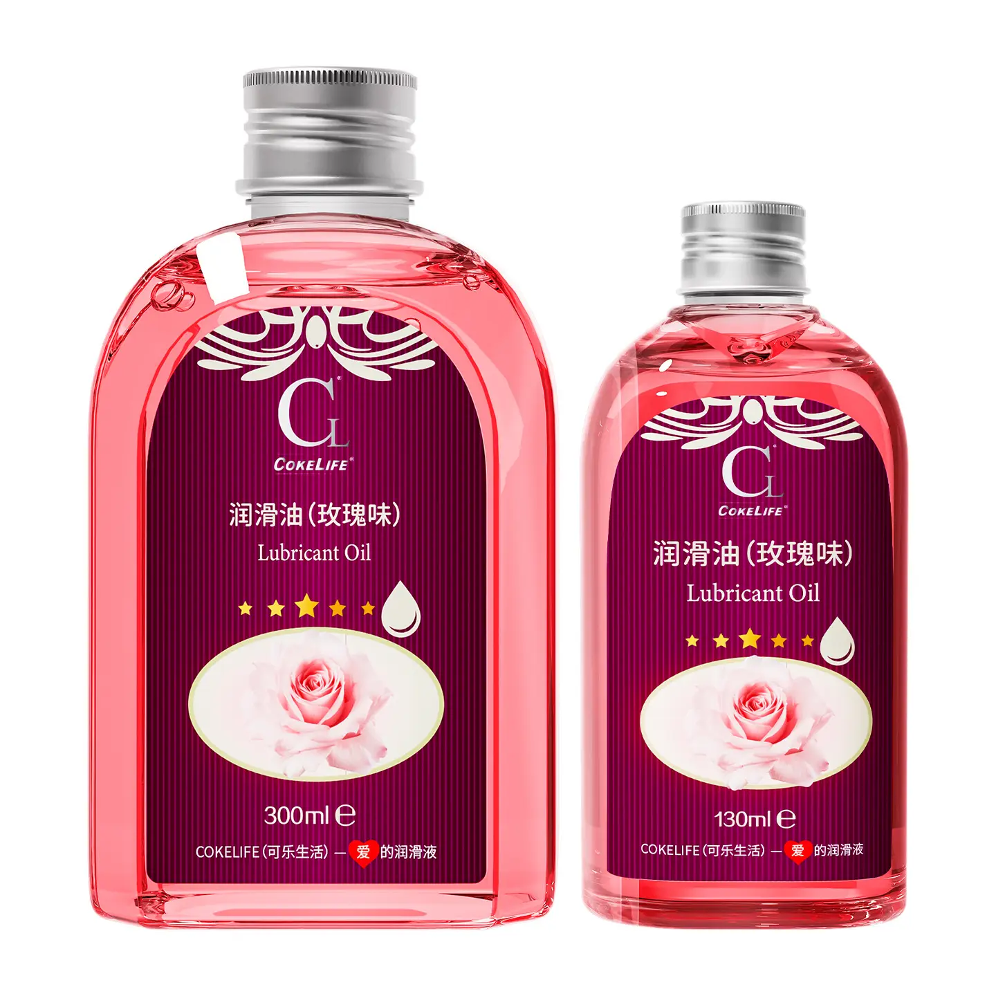 CokeLife Rosy Scented 130ml Lubricating Oil Organic Gel Body Lube for Ladies Essential Massage Oil with OEM Flavor Model