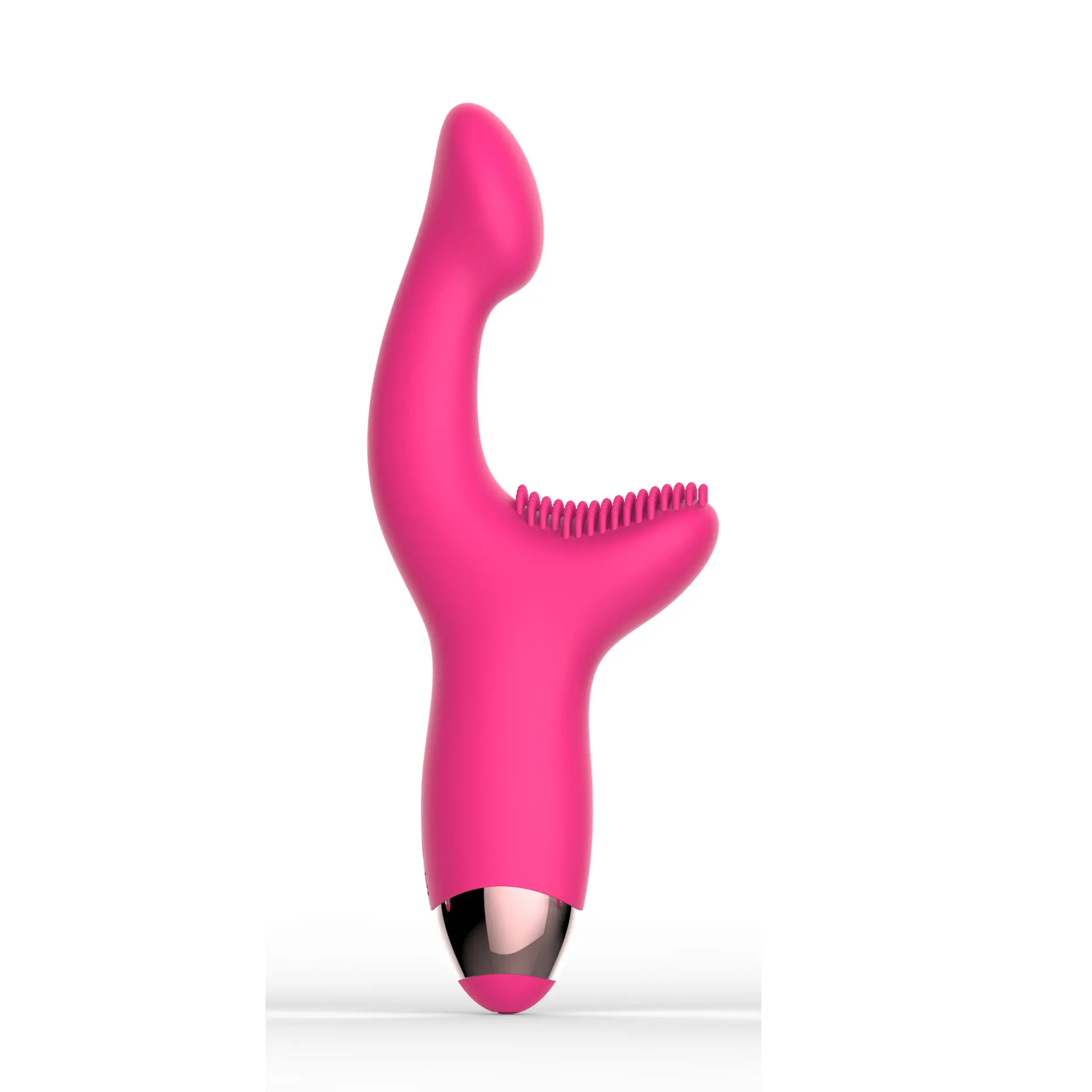 Rechargeable Double Shock Y Shape 10 Frequency Brush Vibrator Finger Silicone Female Vibrator