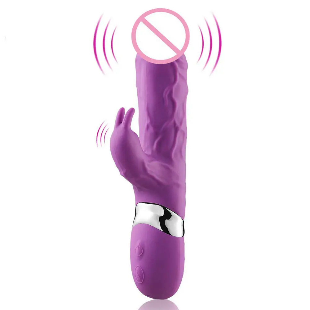 Rechargeable Multi-Frequency G-spot Rabbit Silicone Dildo Vibrator Female Masturbator Sex Toys Massager for Women