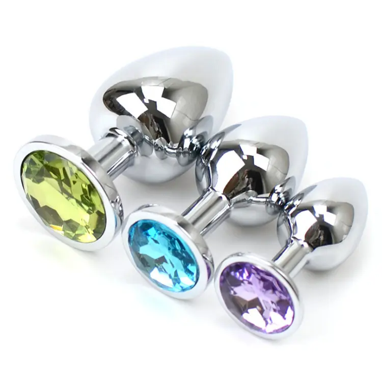 Mini Sexy Jelly Color Metal Butt Plug Small Anal Dildo and Anal Adult Masturbation Sex Toy for Men Women Gay Couples