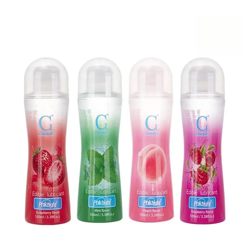 100ml Organic Gel Vaginal Lubricant Cool Feeling Edible Fruit Flavored for Smooth Sex Products Massager Sex Toys Personal Use