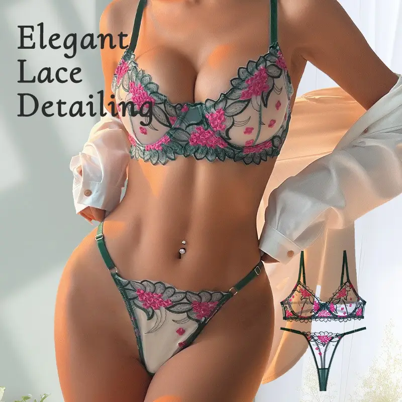 High Quality Fringe Printed Embroidered Lingerie with Steel Rims Sexy Lingerie Complex Nightclub Style for Women