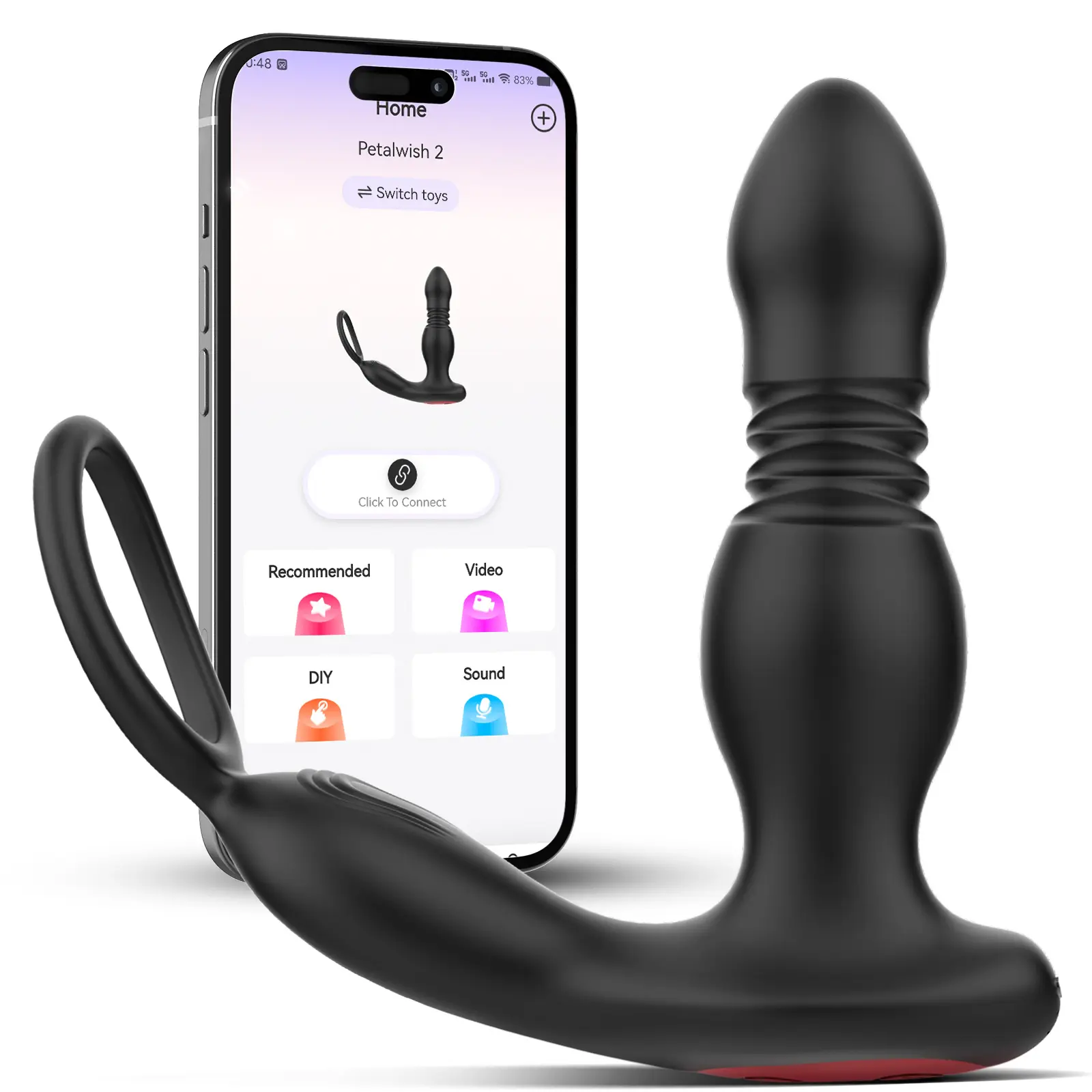 Adult Sex Toys Remote Control Butt Plug Vibrator Telescopic Thrusting Anal Plug Vibrator Sex Toys for Men