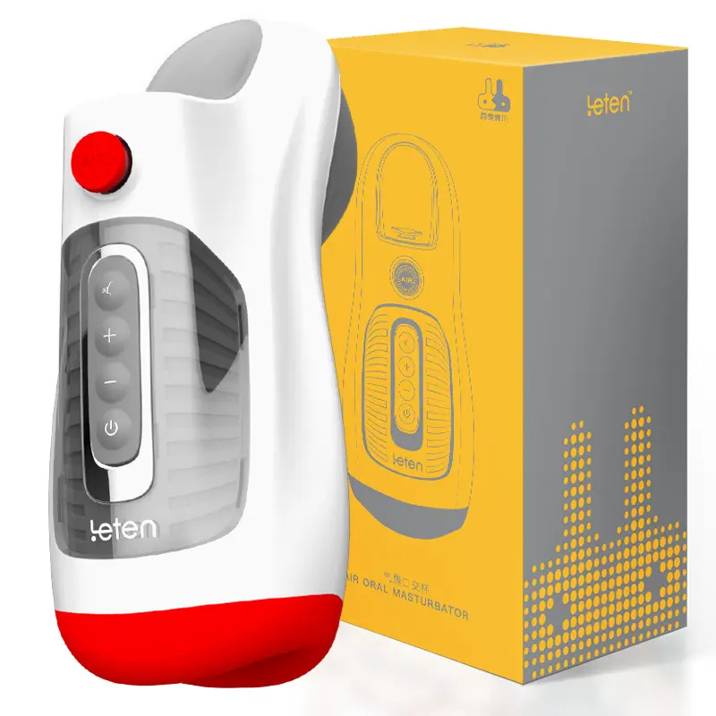 Leten Male Masturbator Air Blast Oral Sex Simulator Multi-Mode Switch Voice Control Skin-Friendly Material for Men