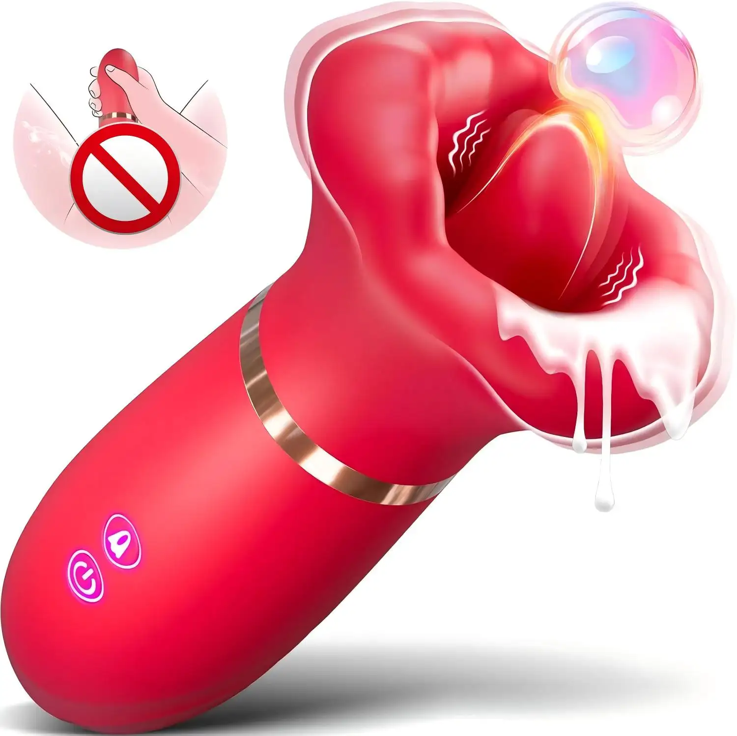 Big Mouth Tongue Licking Vibrator Women's Electric Vibrator Breast Teasing Orgasm Clitoral Sucking G-Spot Sex Toy for Women