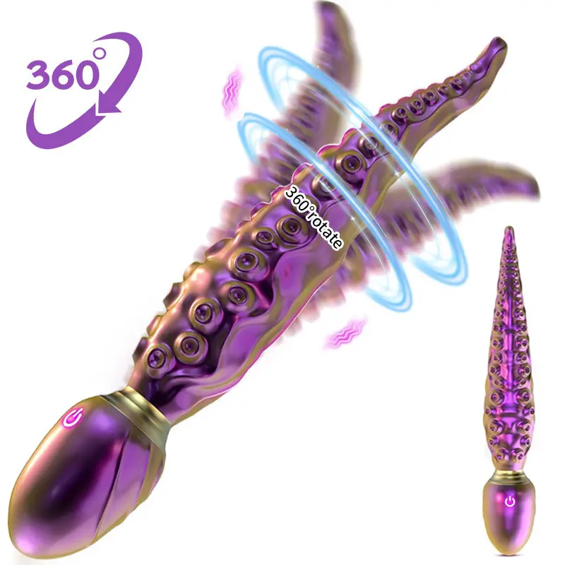 Octopus Double Vibration AV Wand Soft Female G-Spot Stimulator Adult Toy for Climax Pleasure