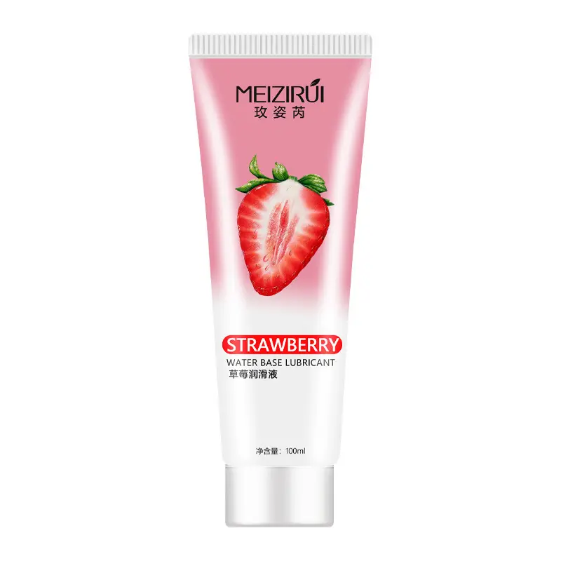 Water-Based 100ML Strawberry Flavored Personal Lubricant Fruit-Infused Body Lubricant for Intimate Use Sex Products