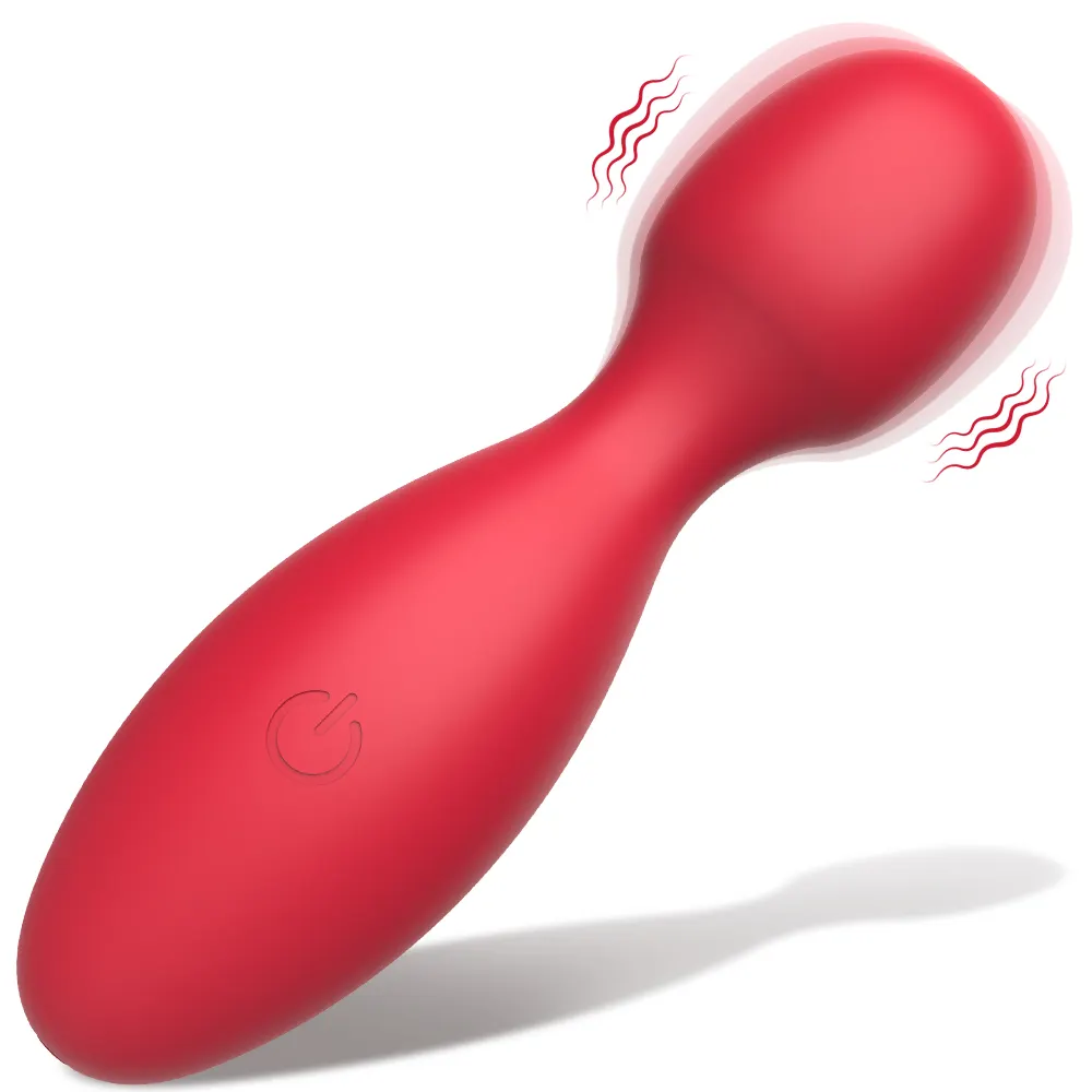 Mini Wand G-Spot Vibrator Wholesale Handheld USB Rechargeable Full Silicone 100% Waterproof 9 Frequencies Body Vibrating