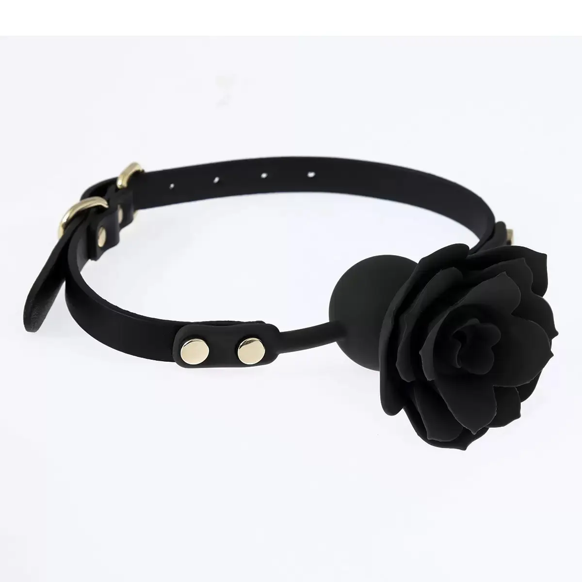 Silicone Mouth Ball Adult Sex Toys Leather Bondage Rose Gag Training Soft Solid BDSM Plug for Couples