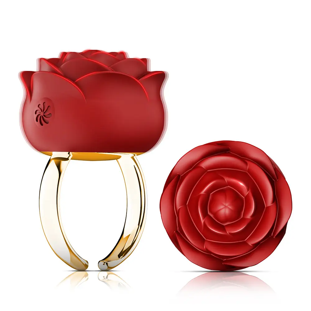 Rose Finger Rings Vibrators  Erotic Valentine's Day Gifts Romantic Sex Toys Vibrators for Women