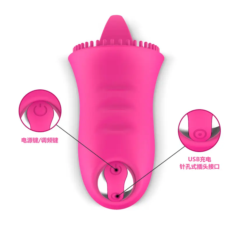Hot Sell Tongue Licking Masturbator Nipple Stimulation 10 Frequency Vibration Couple Sex Toys
