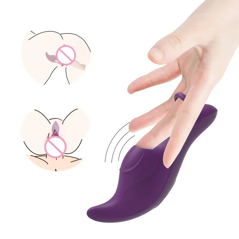 Mini Massager Adult Silicone Finger Sleeve Vibration Sex Toys Stimulator G Spot Finger Vibrator for Women