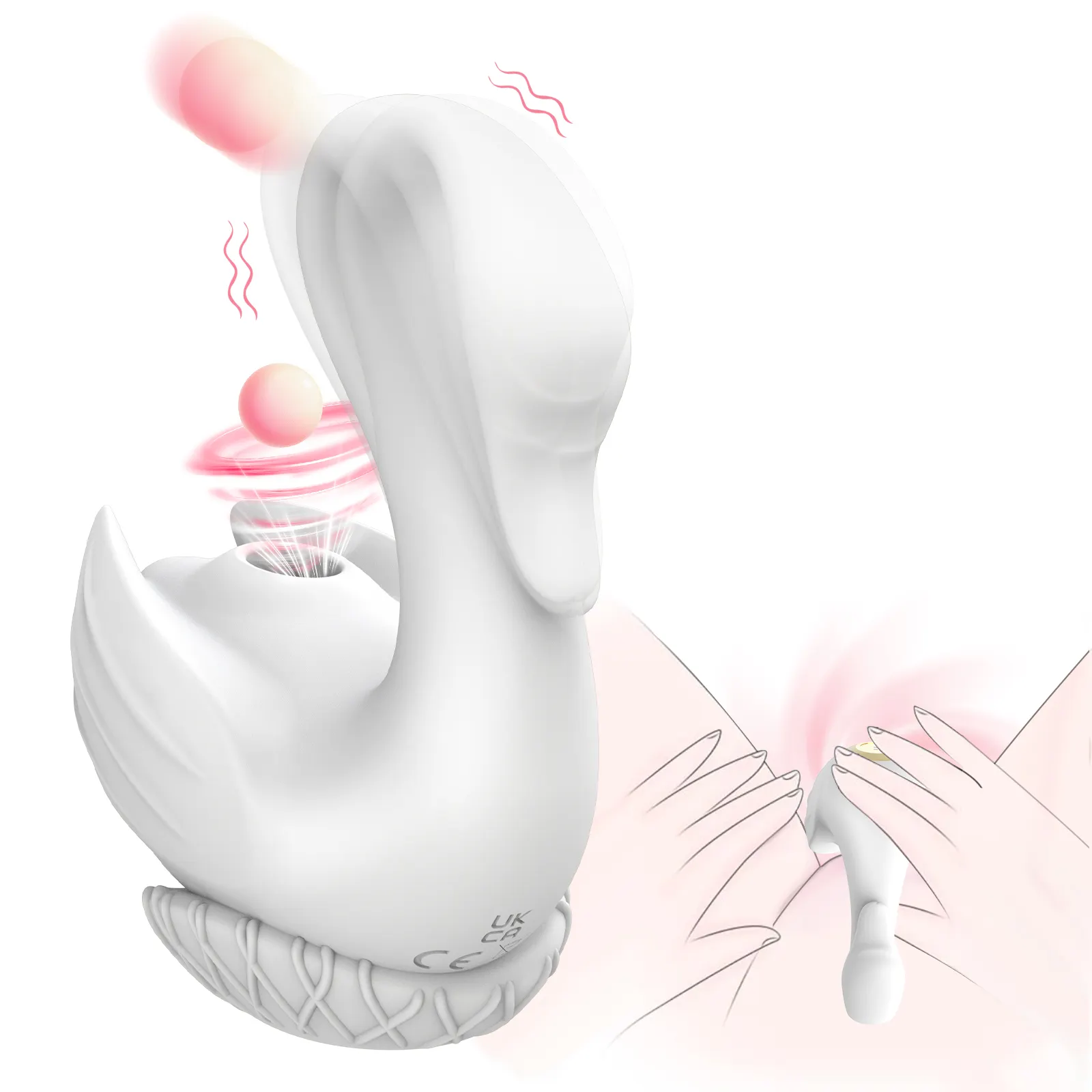 Popular Swan Sucker Vibrator Sex Toys Cute Animal Vibrating love Egg Sucking Vibrator
