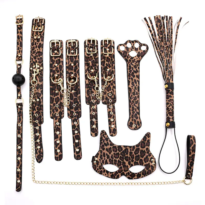 High Quality PU Leather Bondage Kit Fetish BDSM Adult Game Slaves Bondage Gear Sex Toys Gay Couple SM