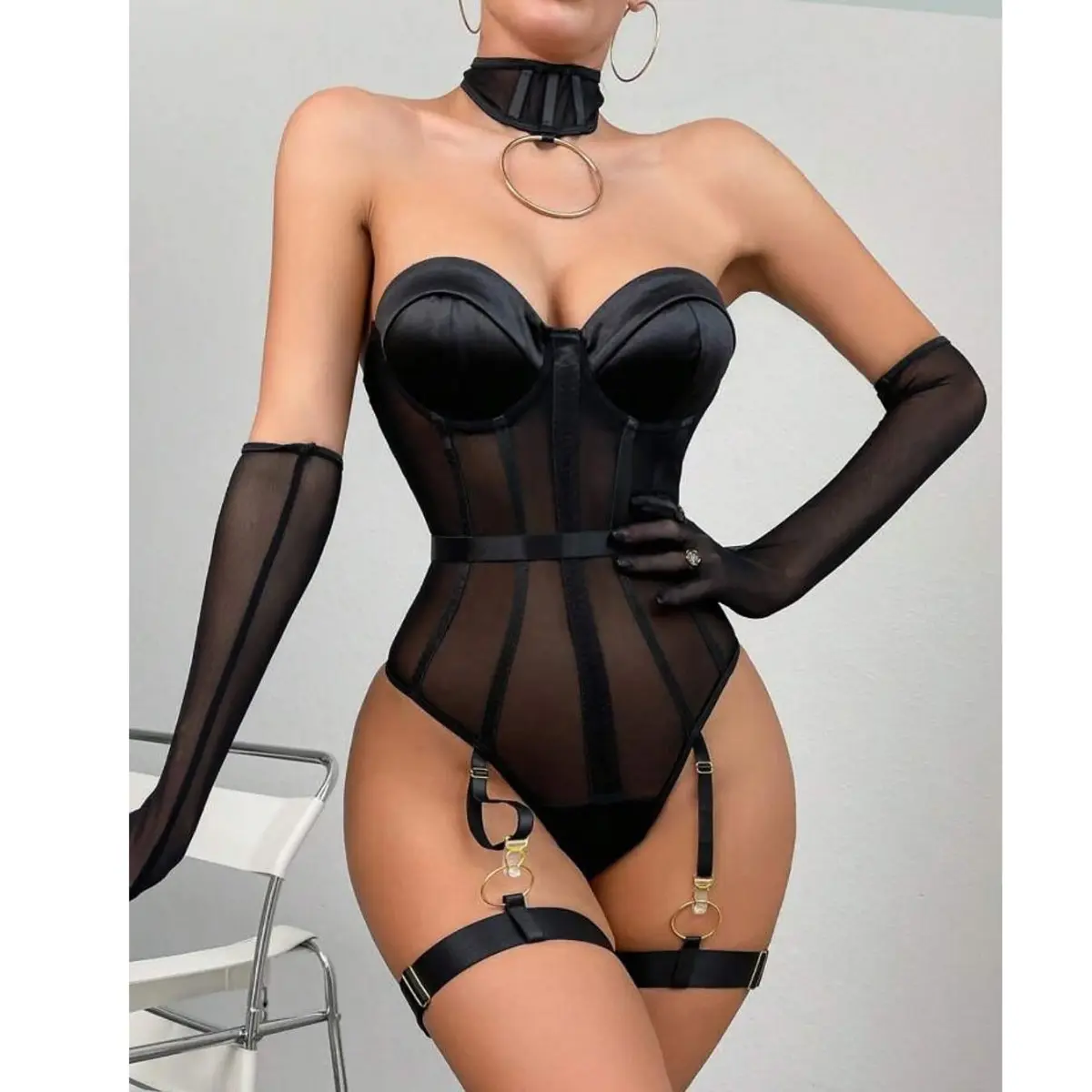 Sexy Lingerie Sexy Underwear Women Erotic Harness Lingerie Lady Bodysuit Chemises Sleepwear Sexual Garters