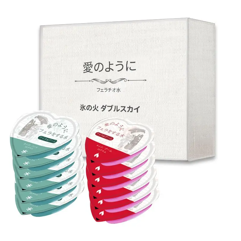Hot Strawberry Cool Mint Dual Day Fruit Flavor Set Oral Sex Pleasure Water Ice Fire Mouthwash Adult Lubricant Products