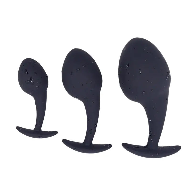 Unisex Adult Toys Liquid Silicone Butt Plug Anal Trainer Sex Stopper Anal Beads for Men/Women Couples