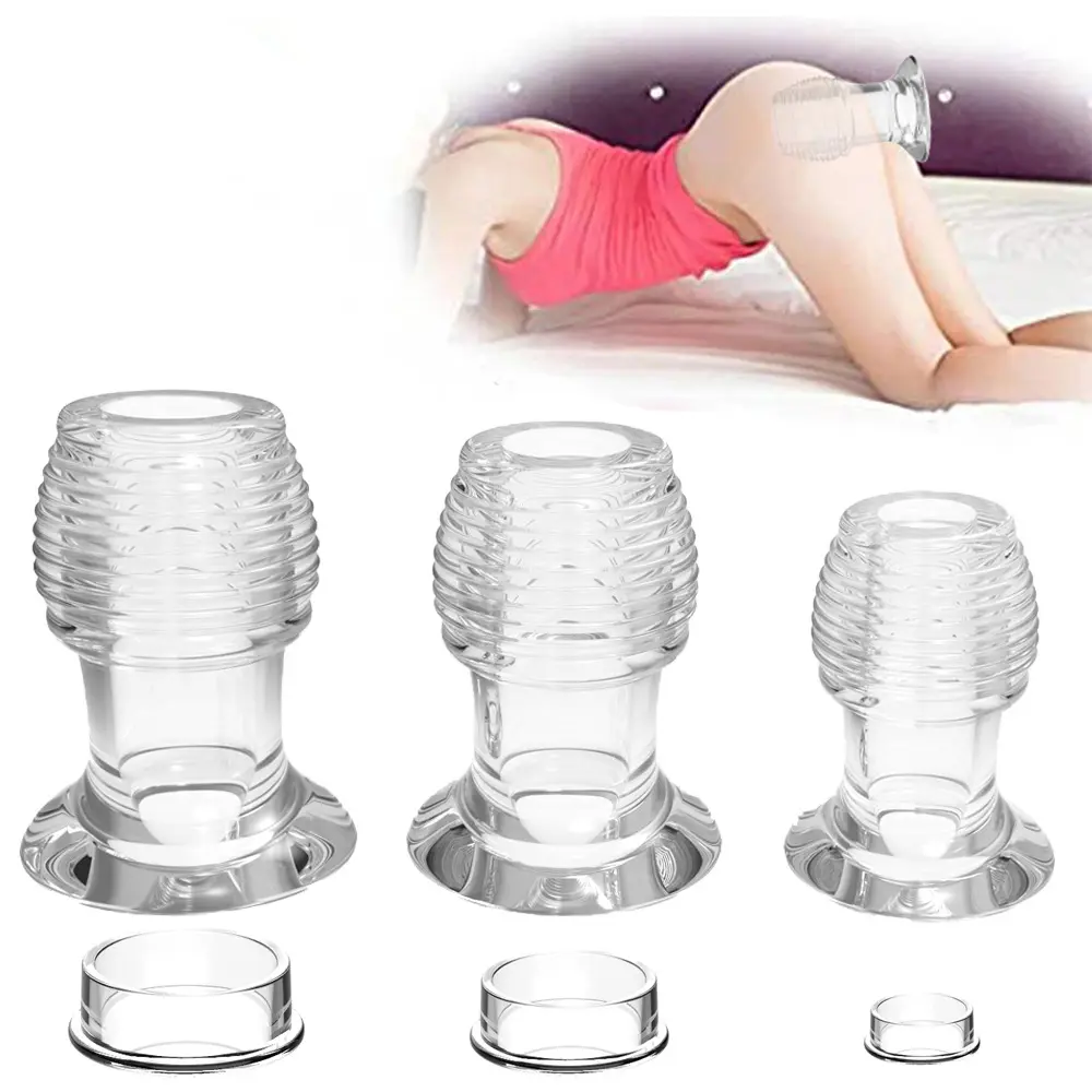 Transparent Peephole Hollow Anal Plug New Release Sexual Products for Men and Women Butt Plug Enema Anal Cleaning Dilator