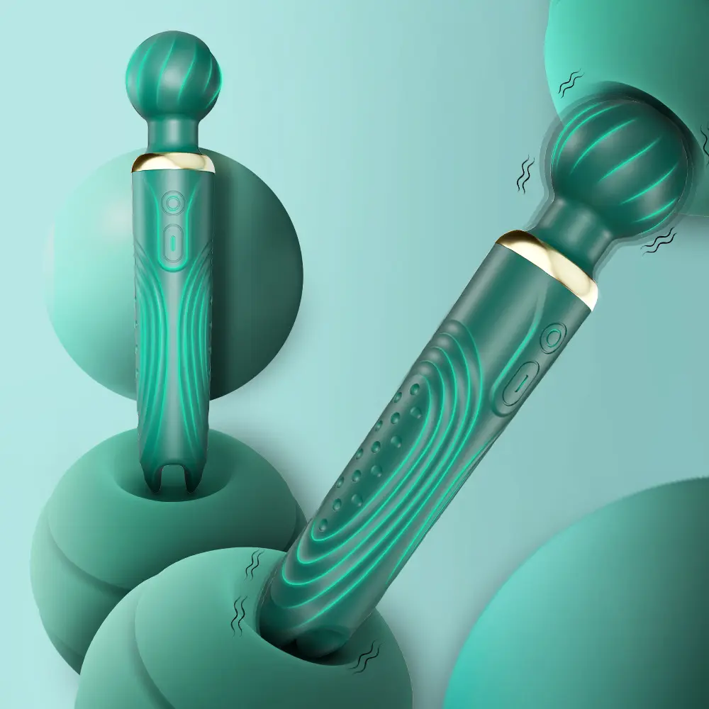 USB Adults' Female Sex Toys Double-Headed Vibrator Stick with 10-Frequent Nipple Stimulation Clitoris Orgasm Massage