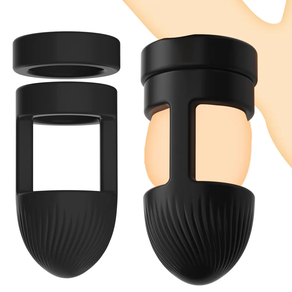 World's First Men's Ball Dildo Scrotum Training Ring Penis Exerciser Testicle Stretcher for Enhanced Pleasure Delayed