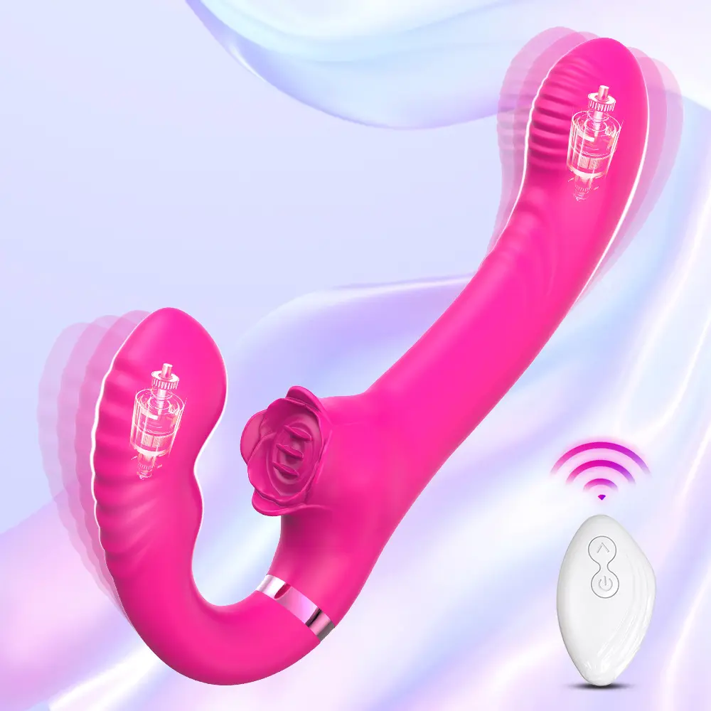 New High Quality Silicone Double Head Vibrator G-spot Licking Orgasm Vibrator for Female Adult