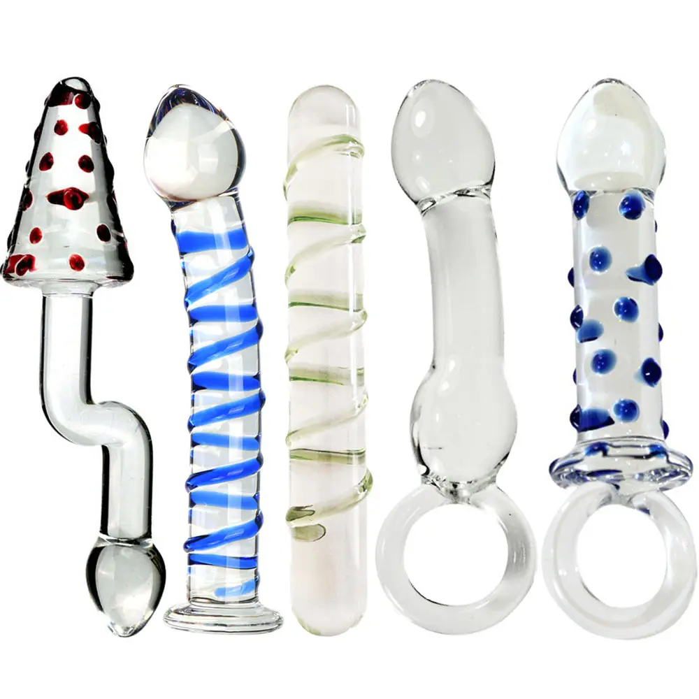 Hot Sell Crystal Glass Penis Anal Plug Masturbator Male and Female Couple Anal Plug