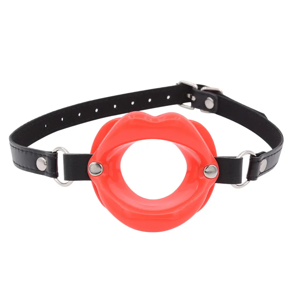 Female Leather Waterproof Mouth Yoke Plug Bondage Device for SM Sex Games