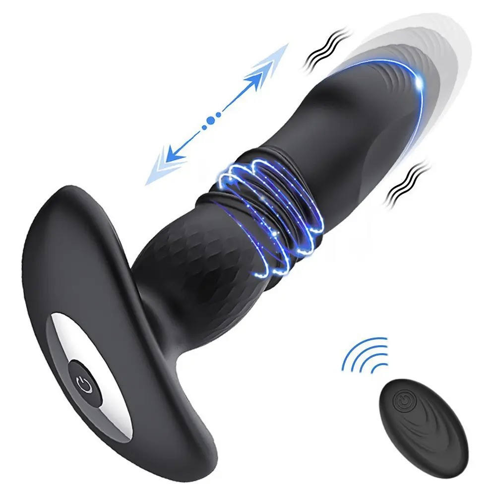 APP Remote-Control Retractable Vibration Anal Plug-Wearable for Men and Women Adult Toy
