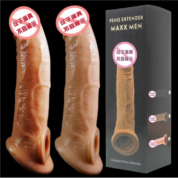 High Quality Reusable Penis Cover Extender Condoms Sex Toys Penis Sleeves for Men