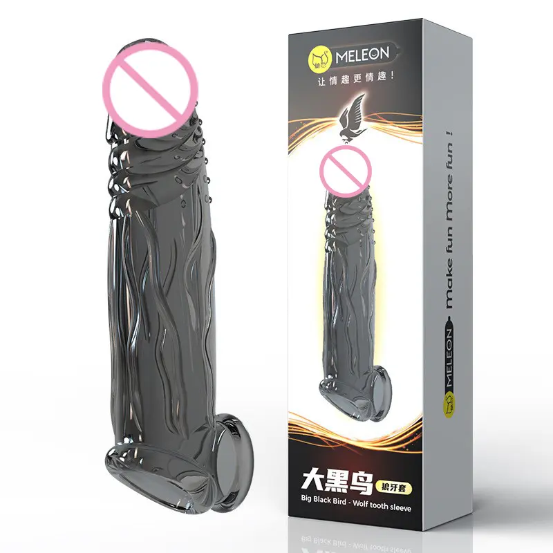 Penis Extender Sleeve Reusable Condom Ejaculation Delay Sex Toys for Men Penis Enlargement Sex Product